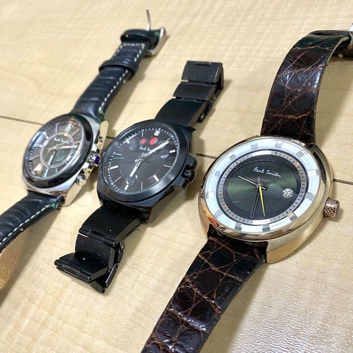 ☆1円スタ☆ Paul Smith ポール・スミス 腕時計 3本セット ファイブ 