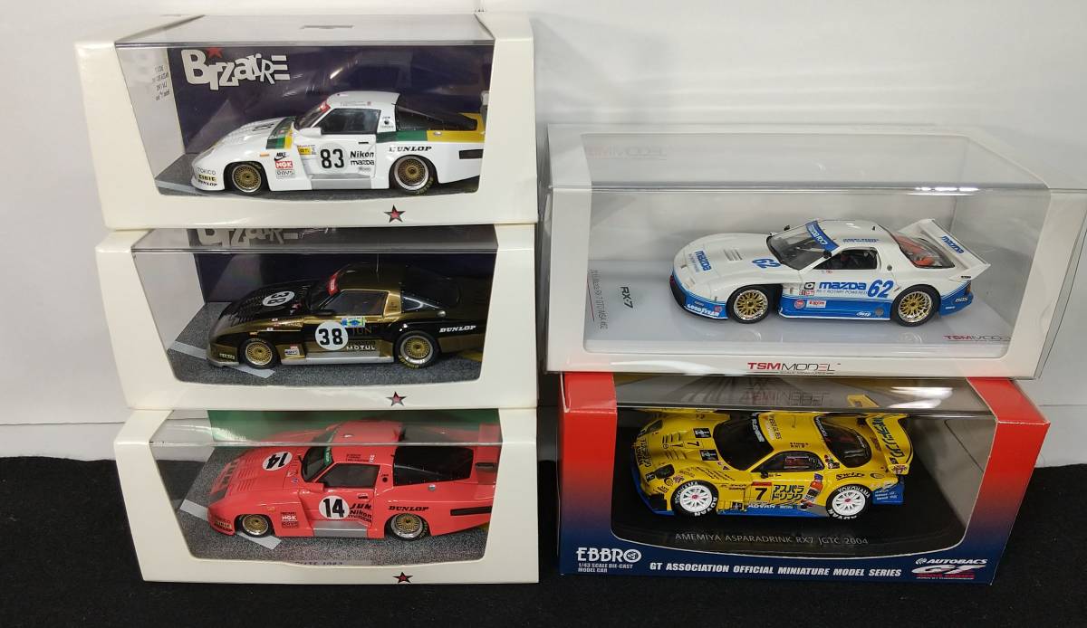 1/43 マツダ　RX-7 TSM GTO IMAS ビザール　257 エブロ　雨宮　いろいろ5個まとめ SA22C FC3S　寺田　従野　