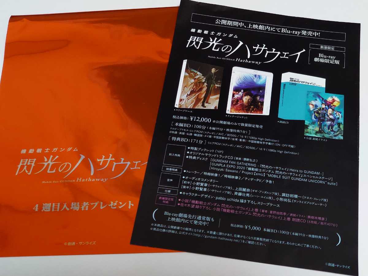 機動戦士ガンダム 閃光のハサウェイ 4週目 来場者 特典 フィルム SEED