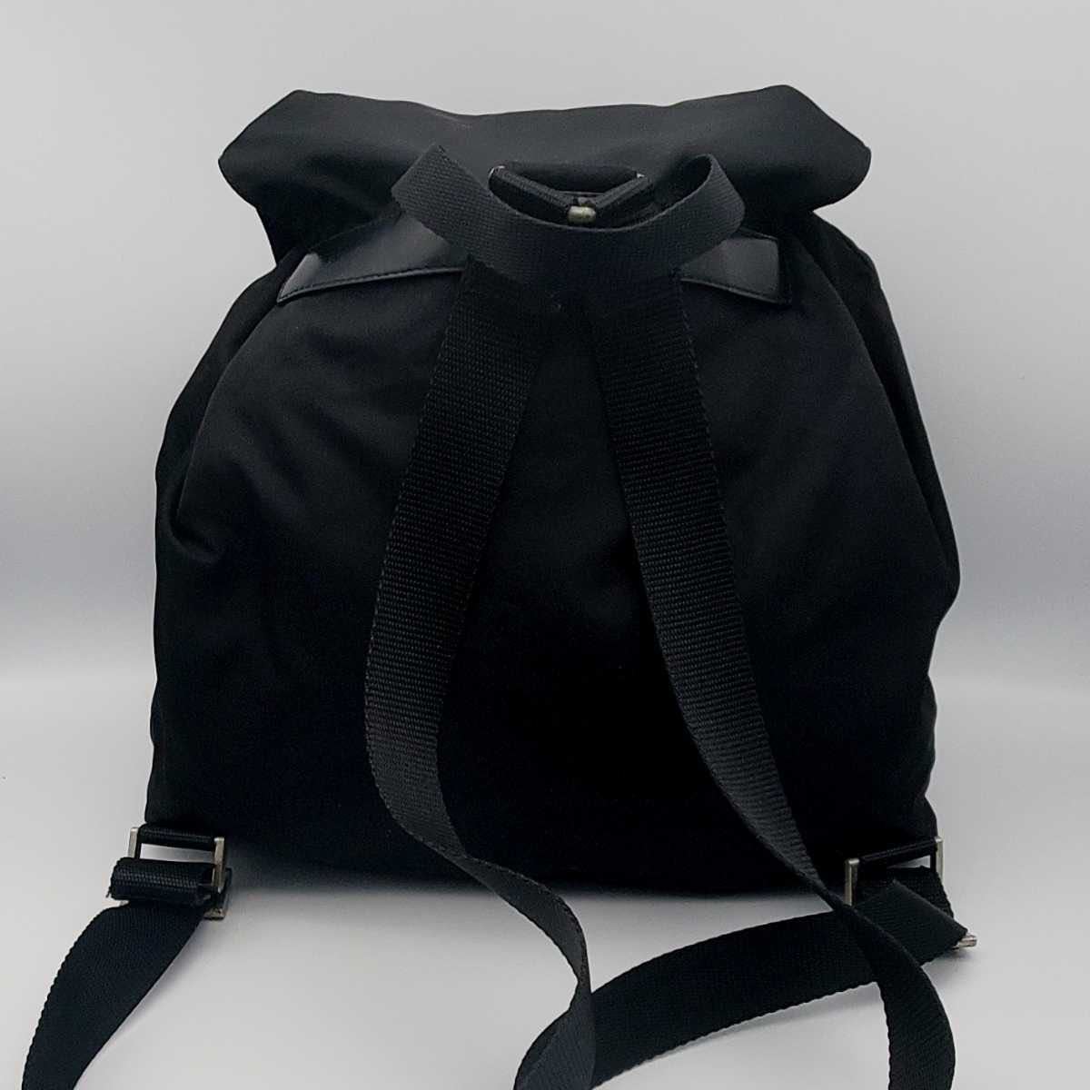 美品 PRADA プラダ リュック バックパック バッグ 三角ロゴプレート 