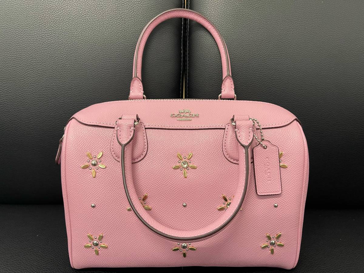 757☆【未使用品】COACH コーチ 2Wayバッグ オーバースタッズ ミニ 