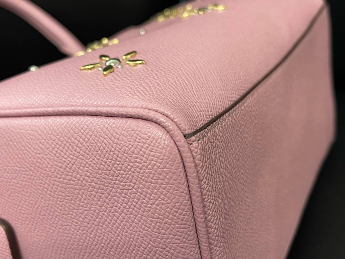 757☆【未使用品】COACH コーチ 2Wayバッグ オーバースタッズ ミニ 