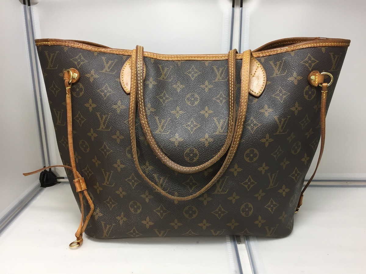 ジャンク LOUIS VUITTON モノグラム ネヴァーフル MM 革ひも切れ[14266