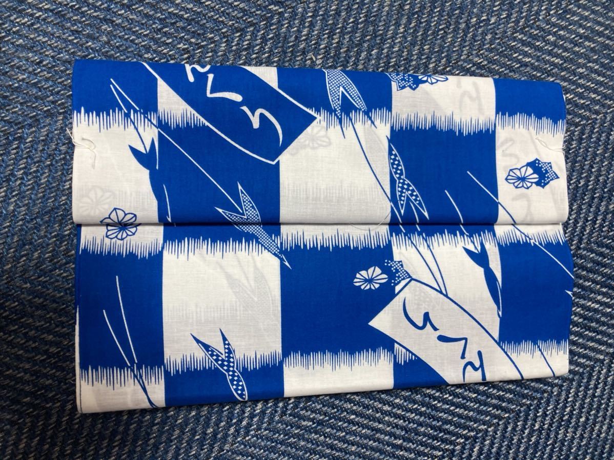 大相撲 時天空　間垣親方 小結 浴衣 着物 時津風部屋 新品 未使用 レア 浴衣生地 浴衣反物 ゆかた 相撲 昭和レトロ　はぎれ モンゴル_2