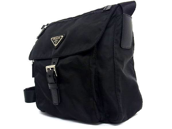 1円 □極美品□ PRADA プラダ テスートナイロン ショルダーバッグ
