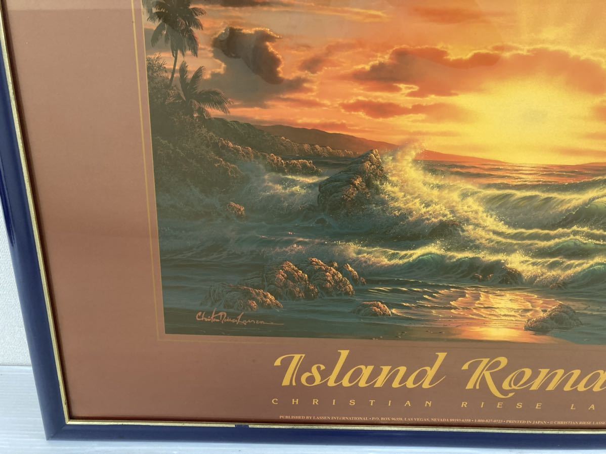 ラッセン アイランドロマンス ISLAND きびしかっ ROMANCE ポスター 額入り