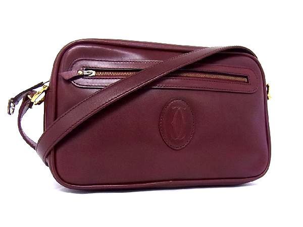 1円 Cartier カルティエ マストライン レザー ゴールド金具 ショルダー