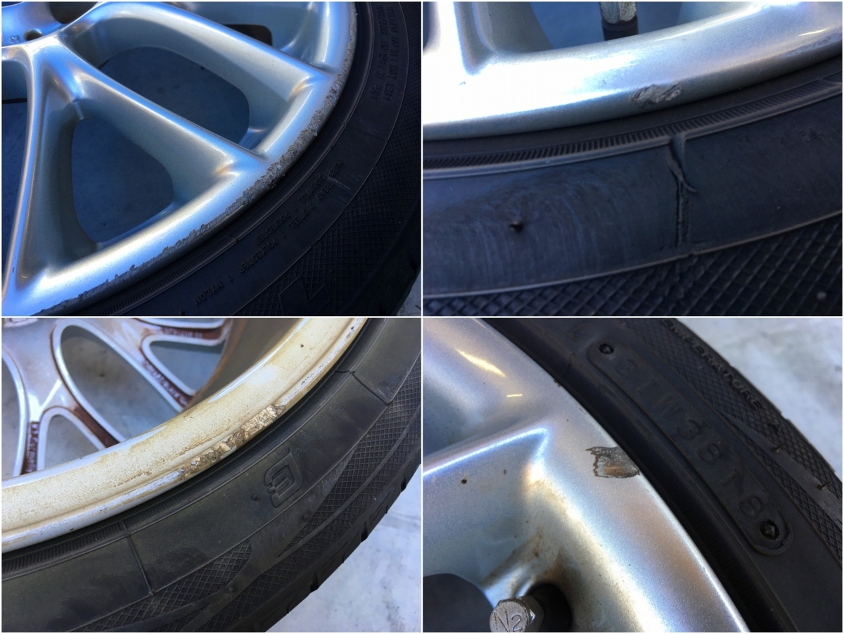 【S管理67154 BMWミニ】★17インチ アルミ ホイール★7J +48 PCD100 4H 205/45R17 タイヤ付