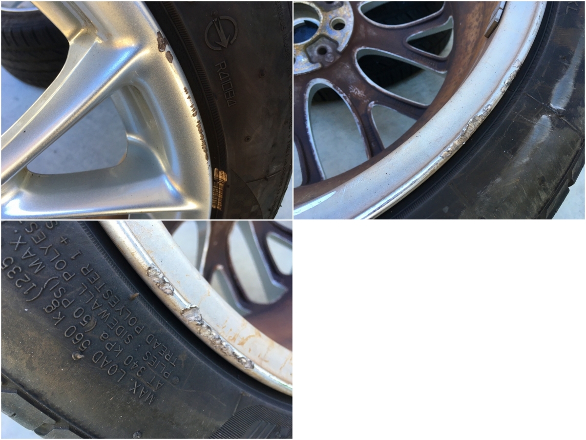 【S管理67154 BMWミニ】★17インチ アルミ ホイール★7J +48 PCD100 4H 205/45R17 タイヤ付
