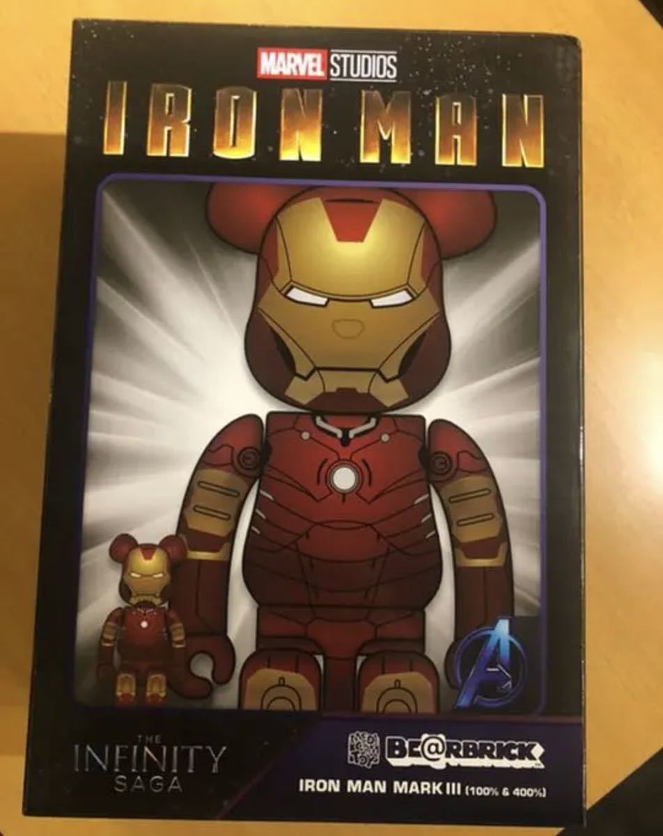 100% Iron Mark Man Bearbrick & III 0 BE@RBRICK 400% - Be