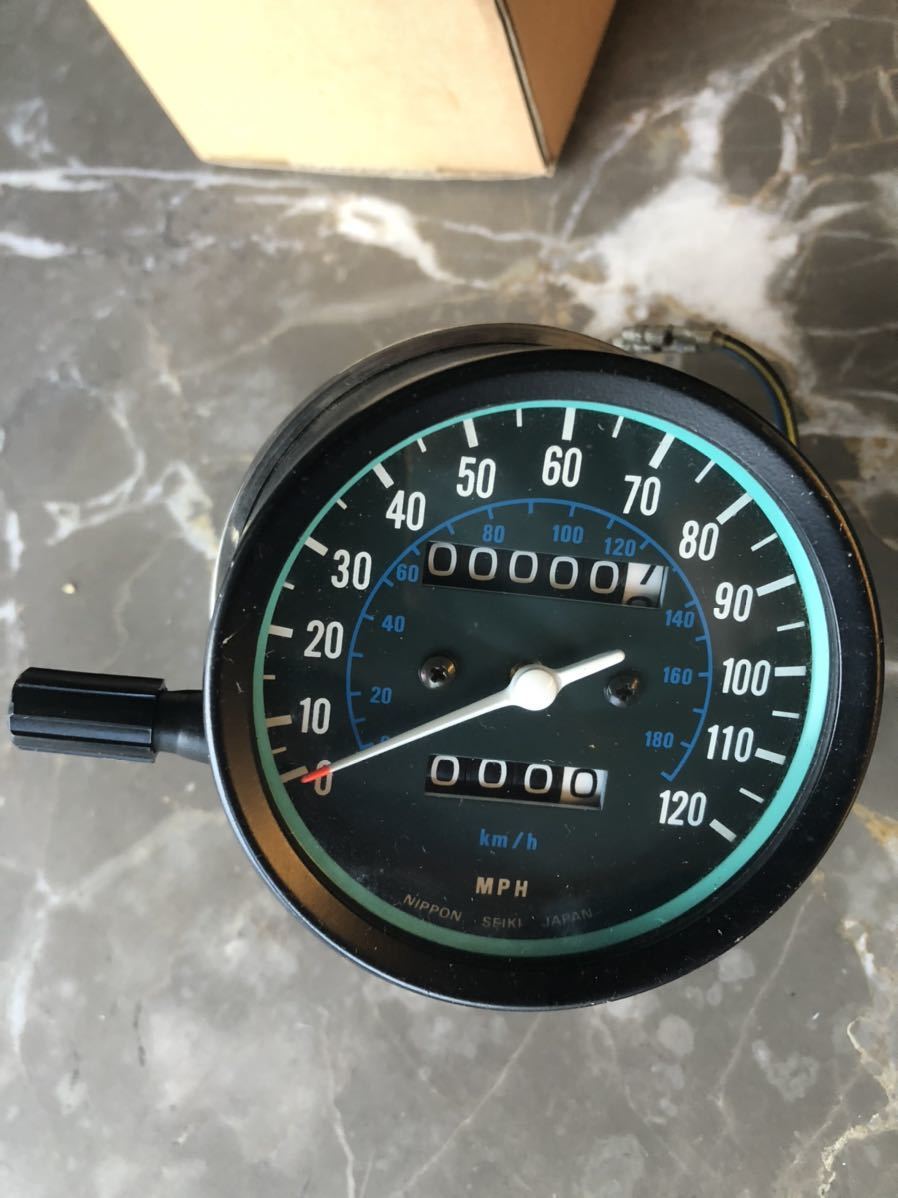 新品 当時物 Z400FX ? 車種不明 ( 輸出モデル mph & km)スピードメーター メーター　検索 Z250FX Z750FX KZ400 Z400 FX FT