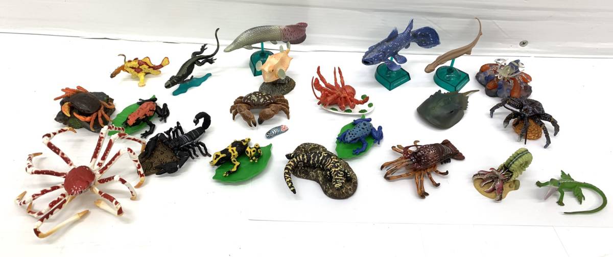 送料無料h26821 海洋堂 EPOCH 海洋生物 深海魚 など フィギュア 21種 まとめ タカアシガニ ヤシガニ カエル