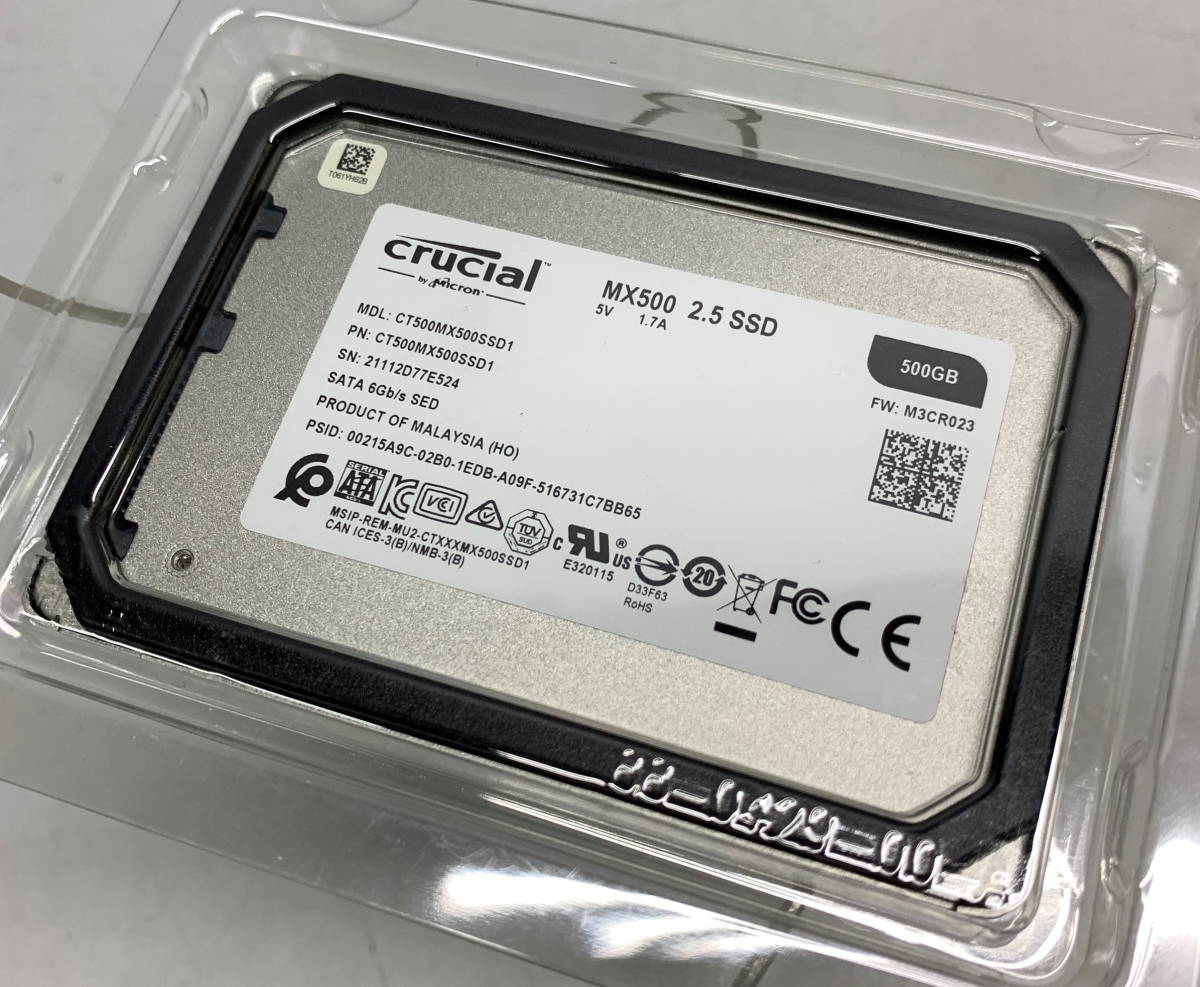 crusial MX500 2.5インチ SSD 1TB 初期化済み crucial MX500