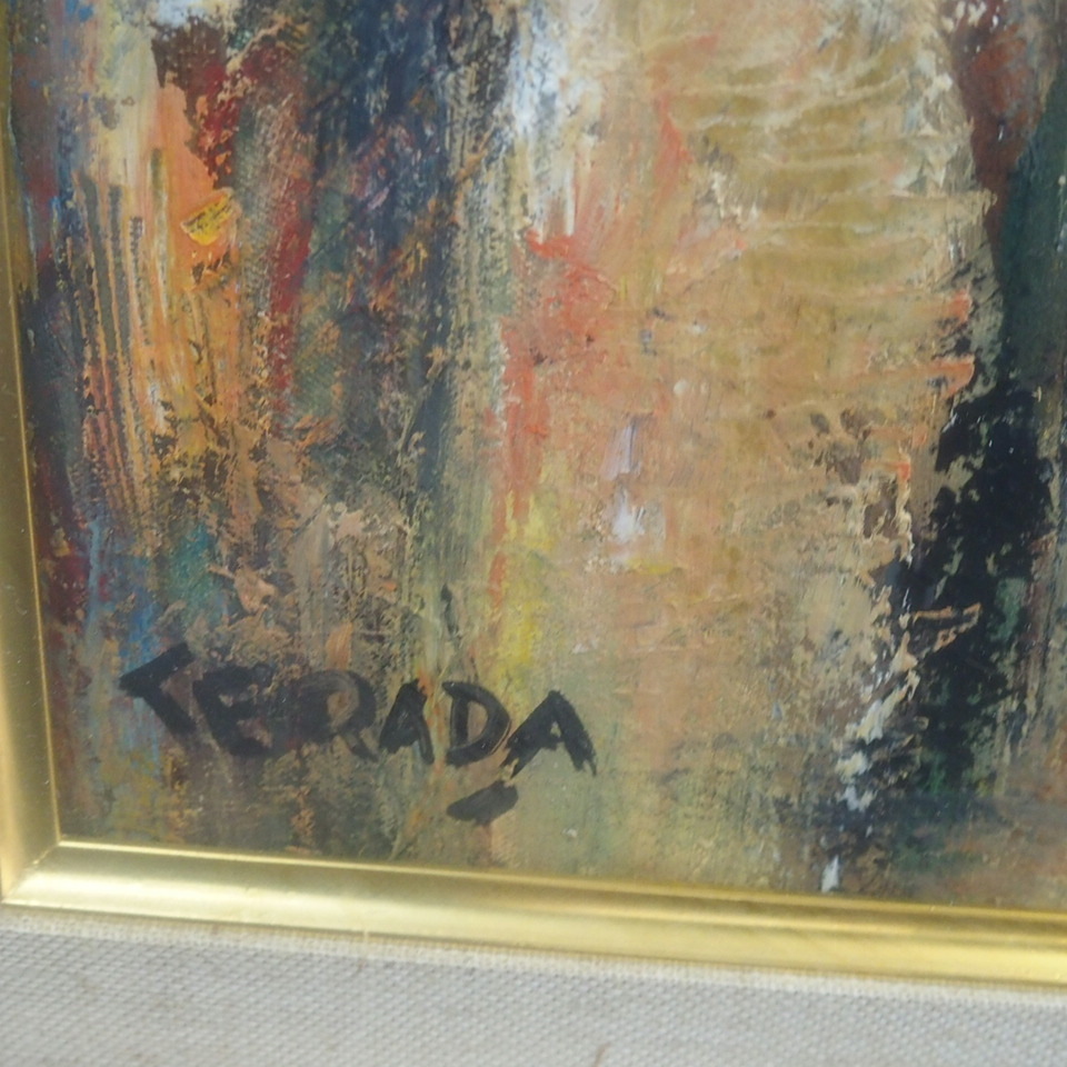 5. 寺田竹雄 「 少女 」 油彩 6号 額装 油絵 絵画 額装 画廊販売品