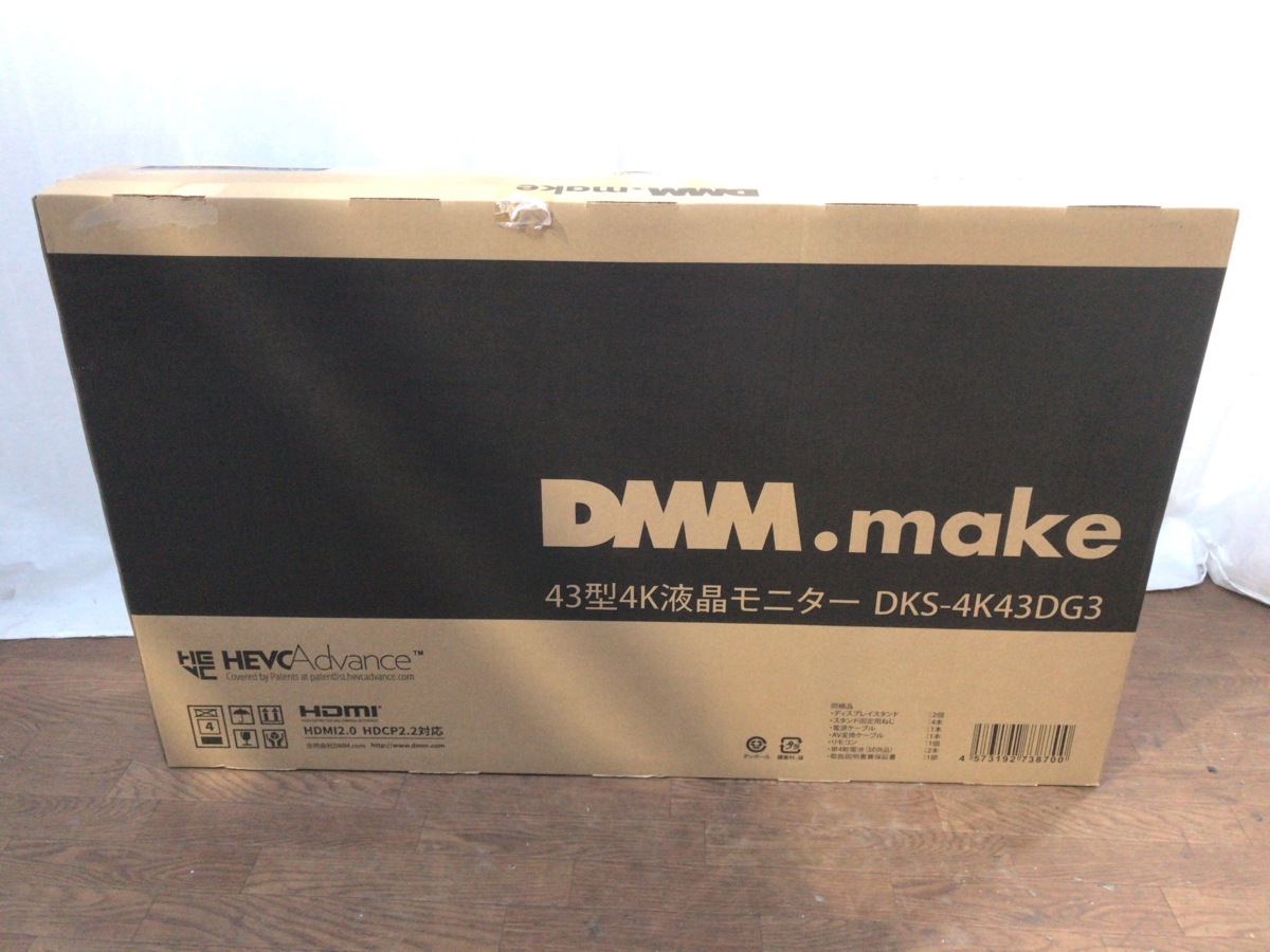 C083G010●【未使用】DMM.make 43型4K液晶モニター DKS-4K43DG3