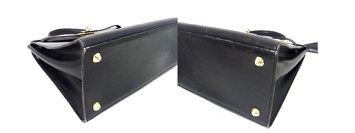 バリー BALLY レザー 1円 □美品□ ハンドバッグ ケリー型 ゴールド