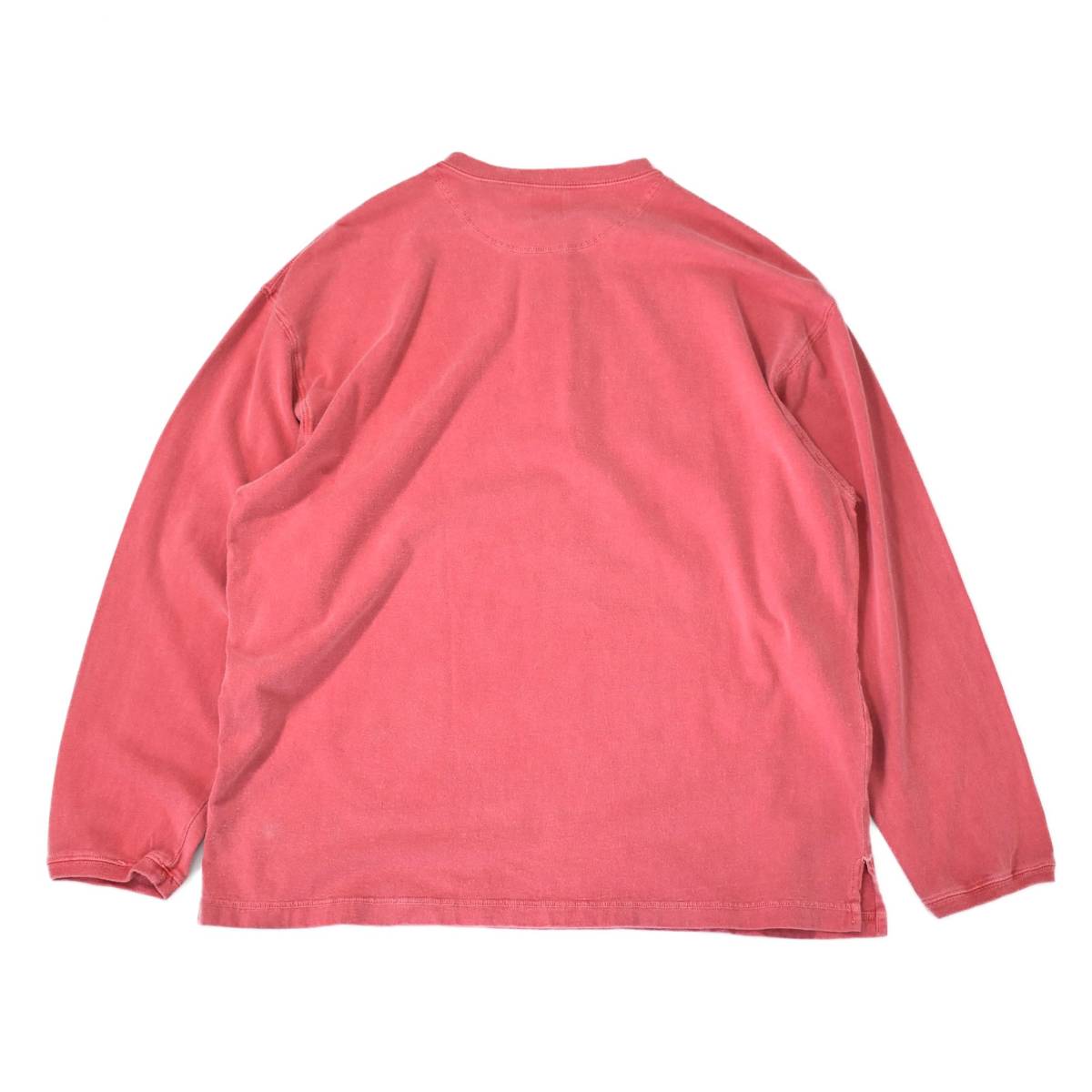 L] 90s OLD GAP ヘンリーネック 長袖 Tシャツ ピンク オールド 