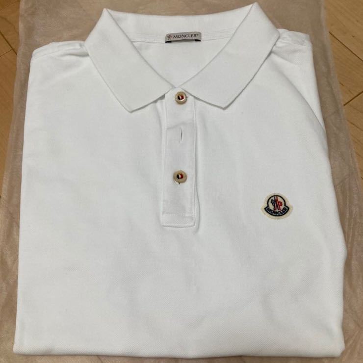 MONCLER サイズL 白 モンクレール ポロシャツ ポロシャツ ホワイト