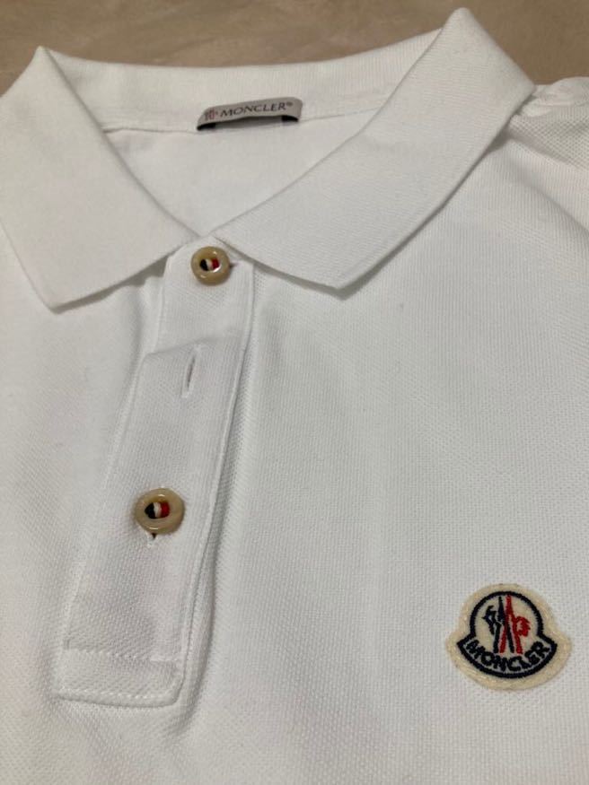 MONCLER サイズL 白 モンクレール ポロシャツ ポロシャツ ホワイト