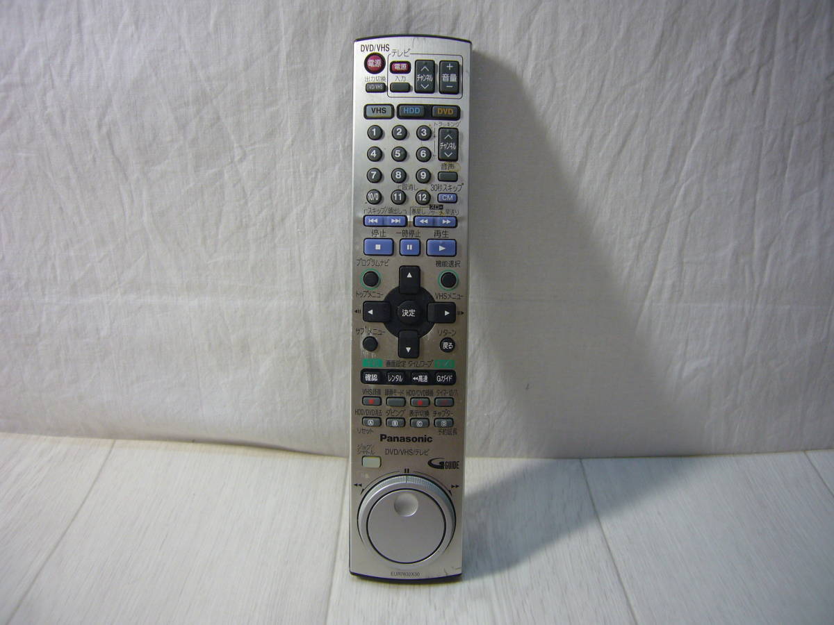 OK3029☆Panasonic/パナソニック/DVD・VHS・テレビ用リモコン/EUR7632X30