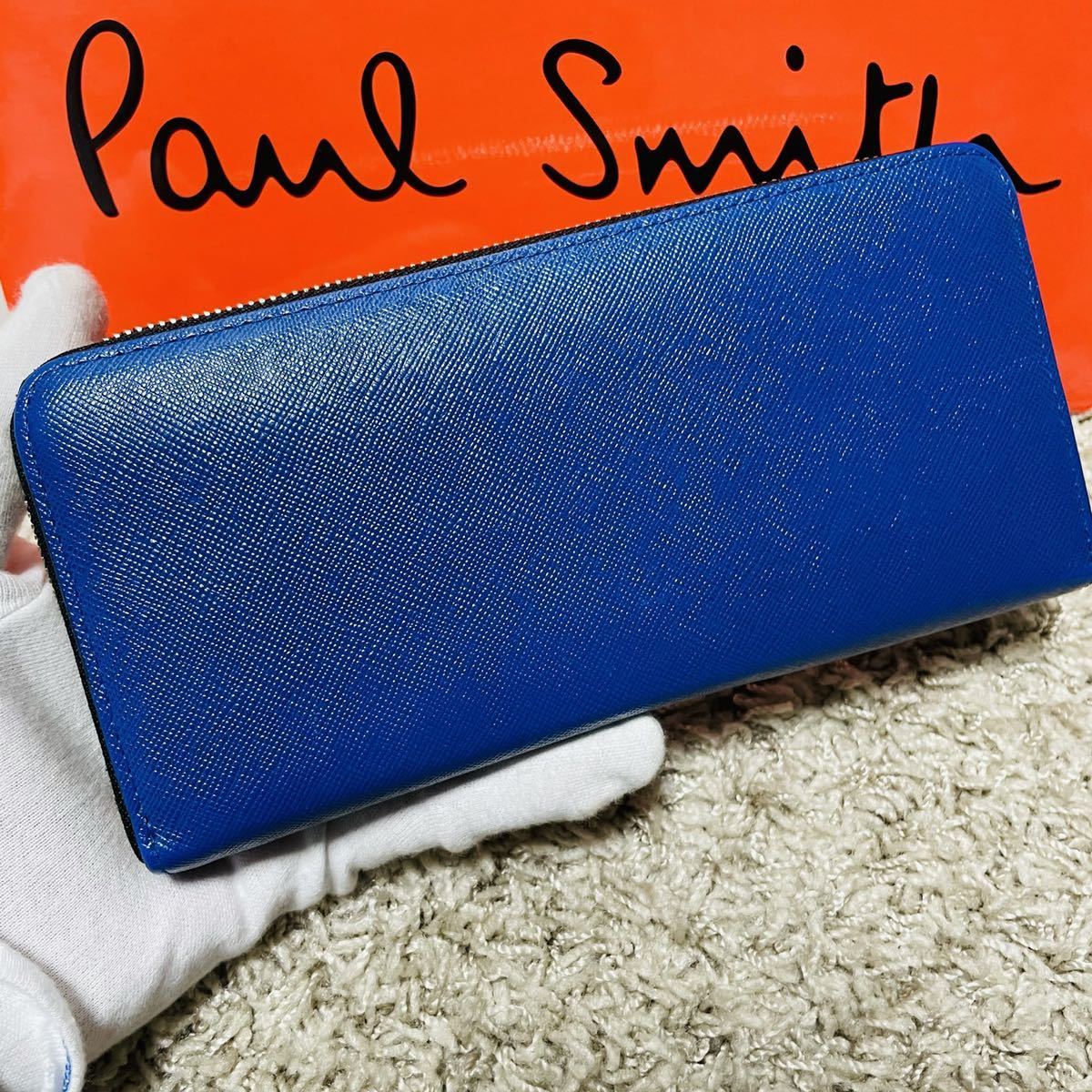 ☆美品 Paul Smith ポールスミス ミニラビット 長財布 ラウンド 