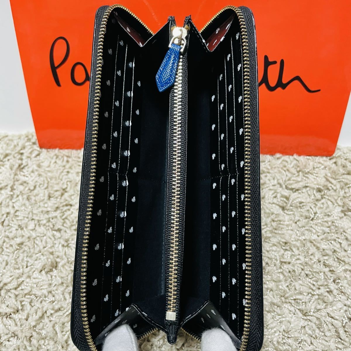 ☆美品 Paul Smith ポールスミス ミニラビット 長財布 ラウンド 