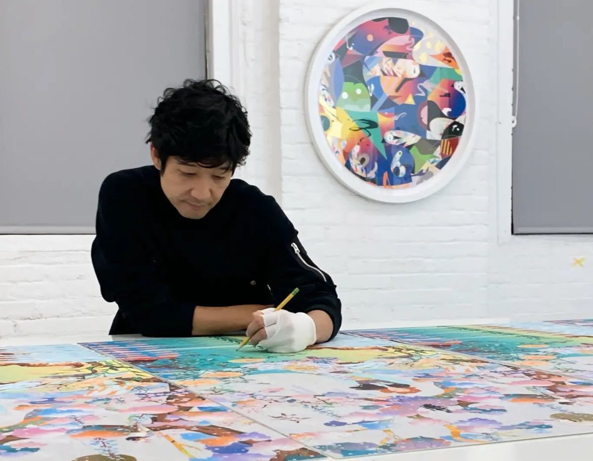 良番 松山智一 直筆サイン 作品集『TOMOKAZU MATSUYAMA IN AND OUT 