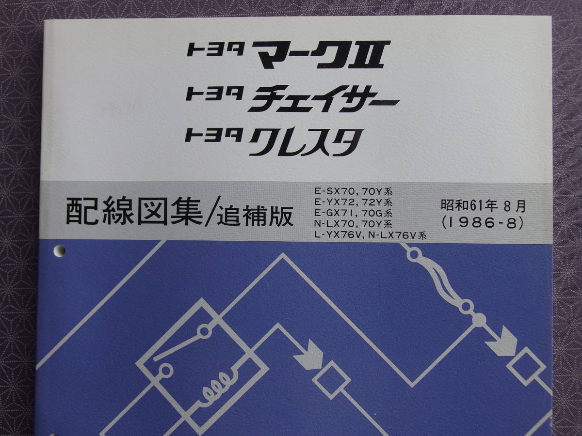 絶版！稀少未使用書籍☆ GX71 後期【配線図集／追補版】昭和61年8月