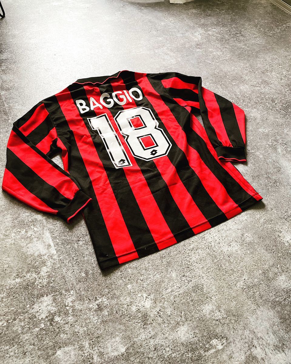 1994 95 Acミラン ロベルトバッジョ 選手仕様 ホーム 長袖 ユニフォーム Lotto 正規品 セリエa 売買されたオークション情報 Yahooの商品情報をアーカイブ公開 オークファン Aucfan Com