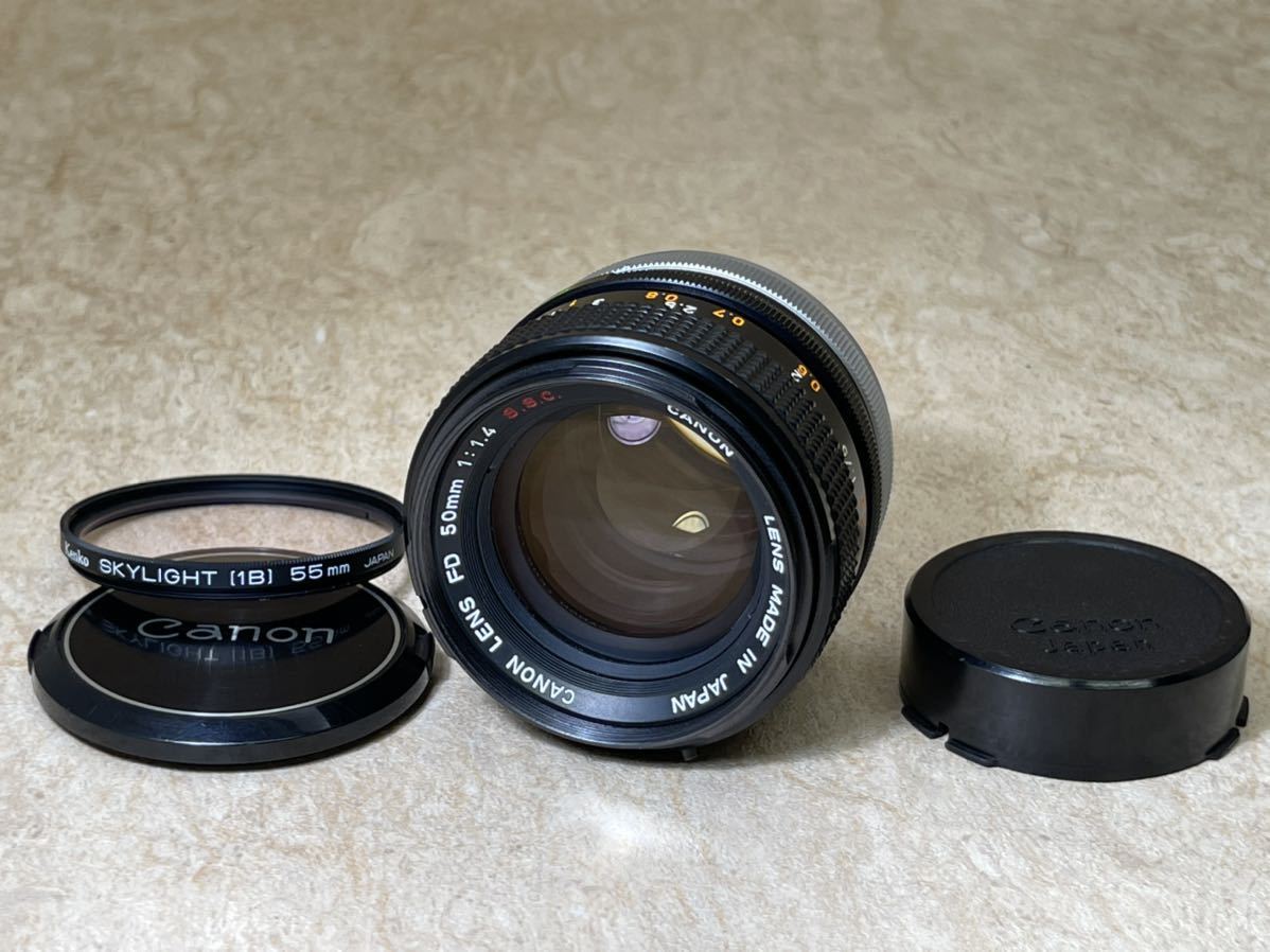 鈴虎】外観超美品 キヤノン Canon LENS FD 50mm 1:1.4 s.s.c. レンズ