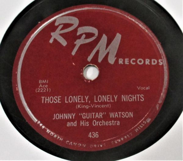  BLUES 78rpm Johnny Guitar Watson / Those Lonely Lonely Nights / Someone Cares For Me US '55 RPM Records 436 SP盤(ブルース)｜売買されたオークション情報、yahooの商品情報をアーカイブ公開 - オークファン ブルース