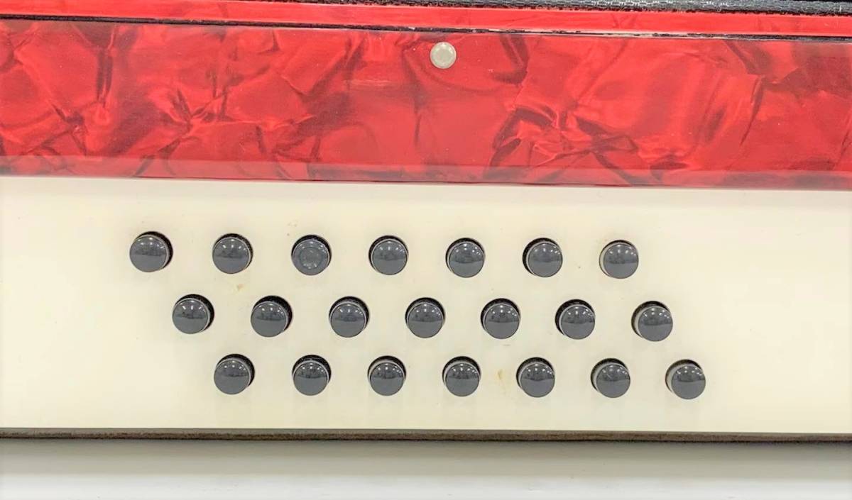 A861 ヤマハ YAMAHA 8905 アコーデオン YA-21 32鍵盤 21ベース レッド