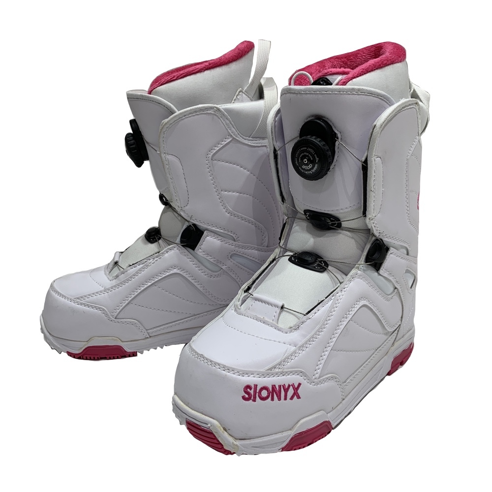 新品展示品 ！現品限り！シオニックス SIONYX ダイヤル式 スノーボード ブーツ レディース 23cm SIN-BT-56601-WHT-PNK ピンク ホワイト