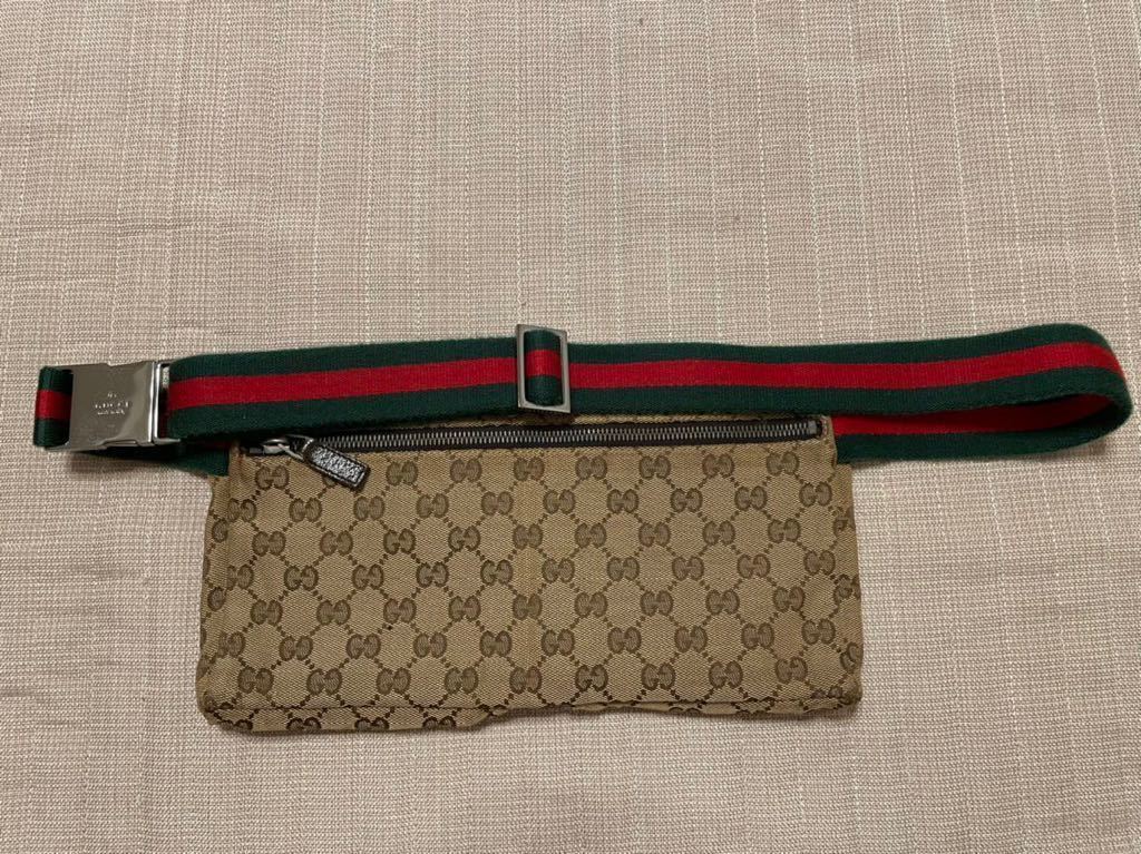 ☆グッチウエストポーチ GUCCIウエストポーチ ☆ GUCCI グッチ ウエストポーチ ベルトバッグ&frasl;イエロー (グッチ) 0