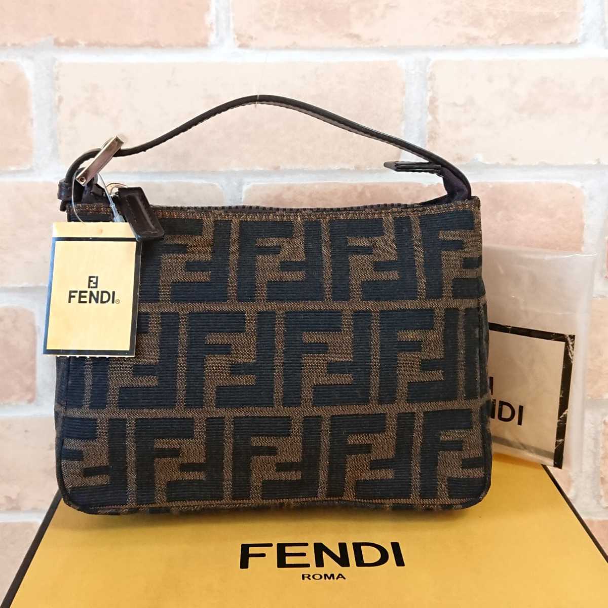 フェンディ FENDI アクセサリーポーチ ズッカ ズッカ柄 ポーチ 