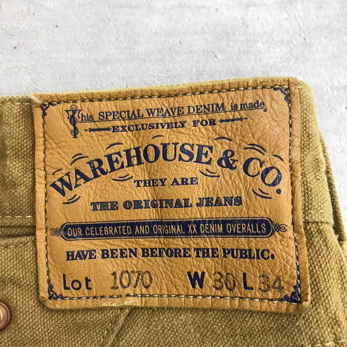 ウエアハウス WAREHOUSE Lot1070 ペインター ダック W34 ☆WAREHOUSE ウエアハウス 1070 シンチバック ダック ペインターパンツ