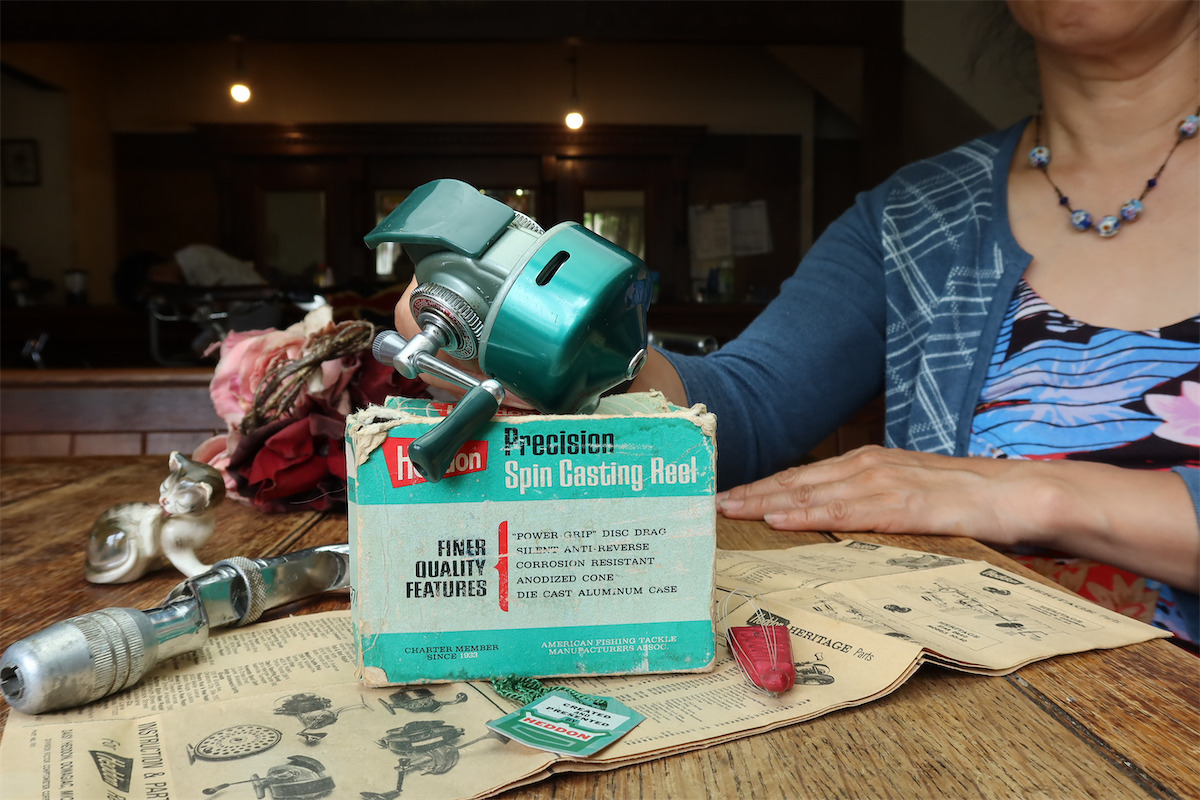 1970年代 青箱時代 HEDDON NO.180 SPIN CASTING REEL 検 ABU MATIC