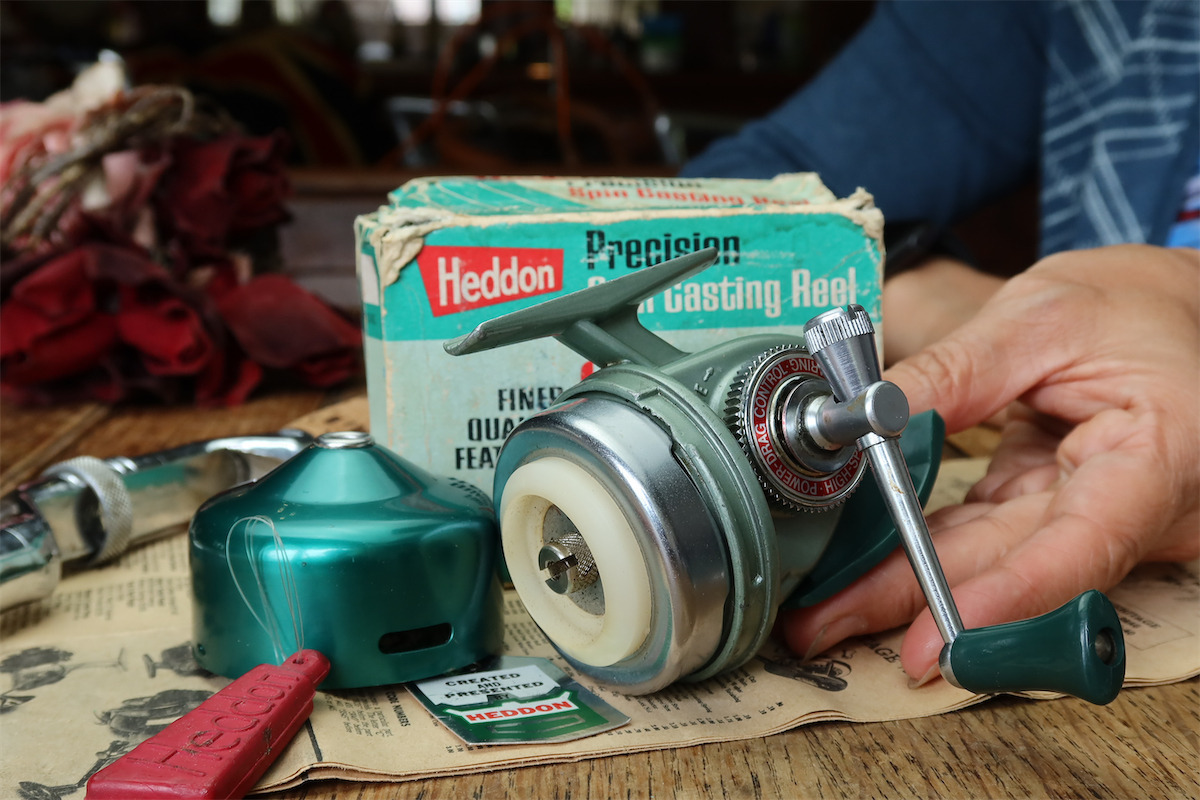 1970年代 青箱時代 HEDDON NO.180 SPIN CASTING REEL 検 ABU MATIC
