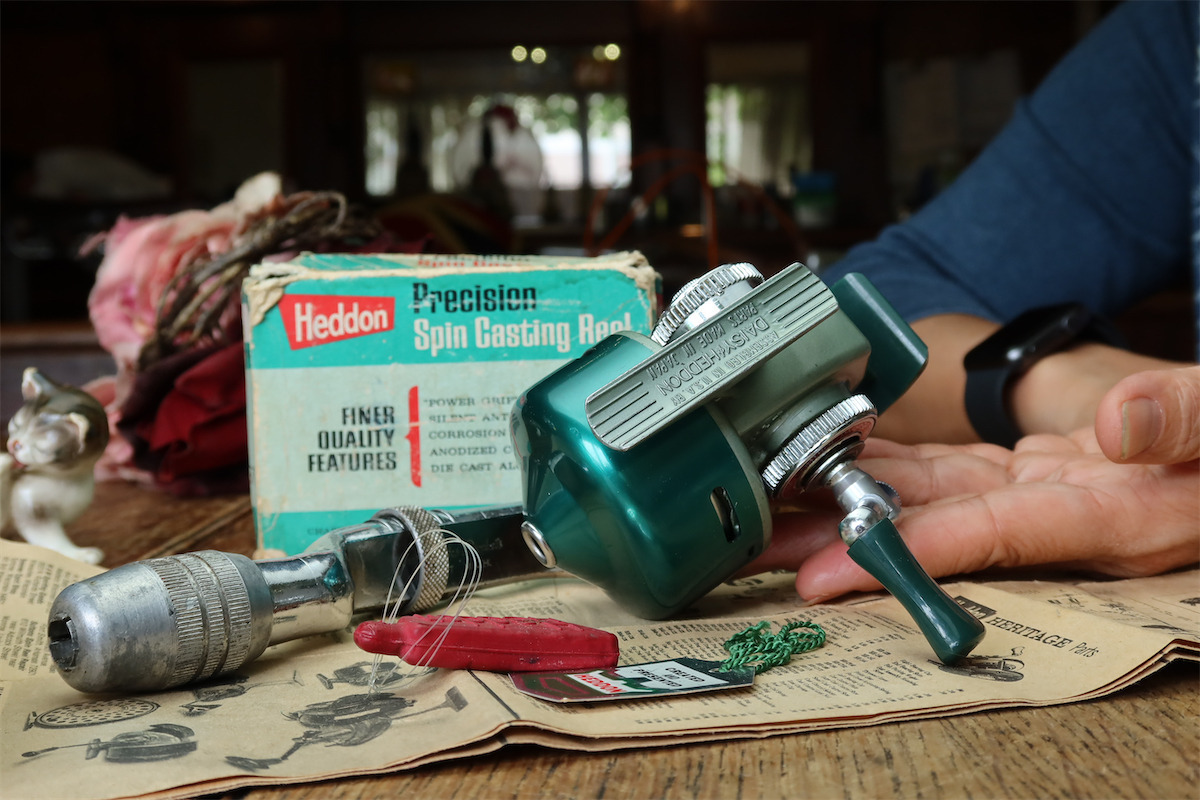 1970年代 青箱時代 HEDDON NO.180 SPIN CASTING REEL 検 ABU MATIC
