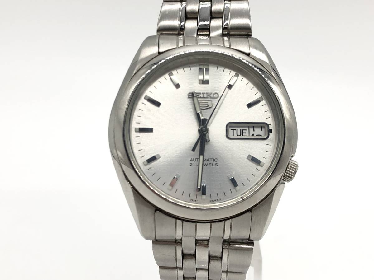 SEIKO1円～セイコー5 ファイブ 7S26-01V0 デイデイト 21石 裏