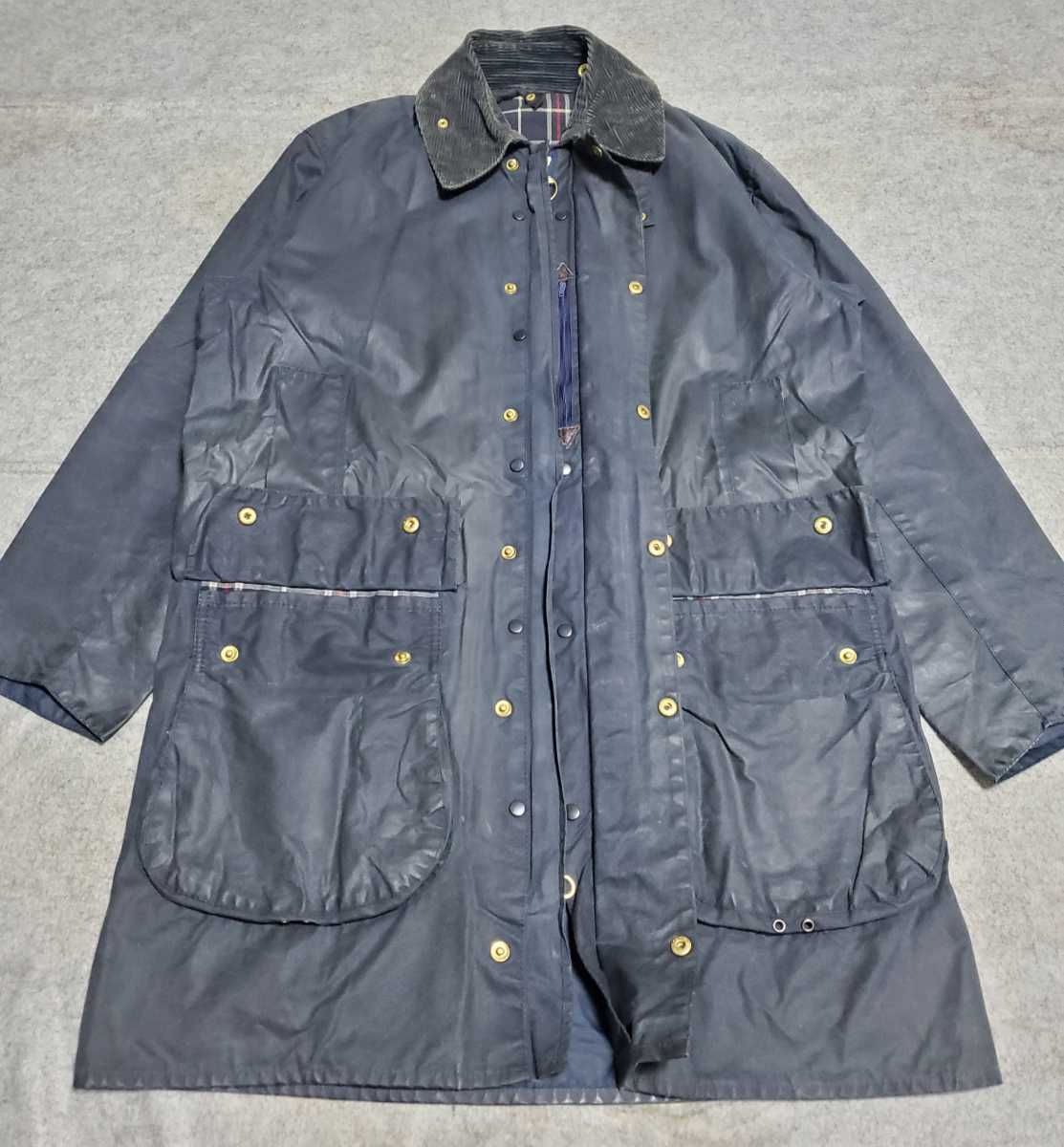 90s 38 Barbour バブアー border ボーダー ヴィンテージ ネイビー