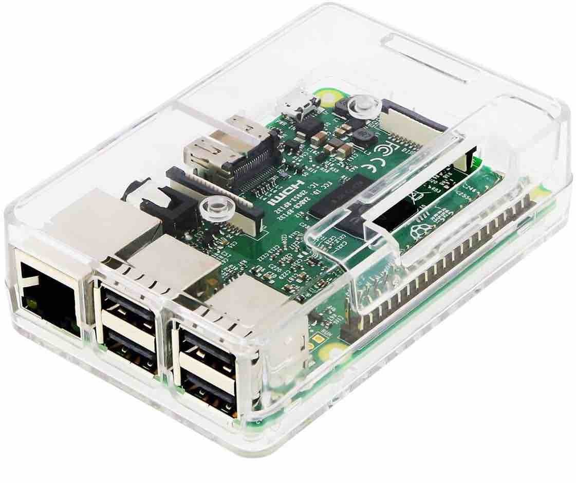 Raspberry Pi3 Model B ボード＆ケースセット （Element14版， Clear