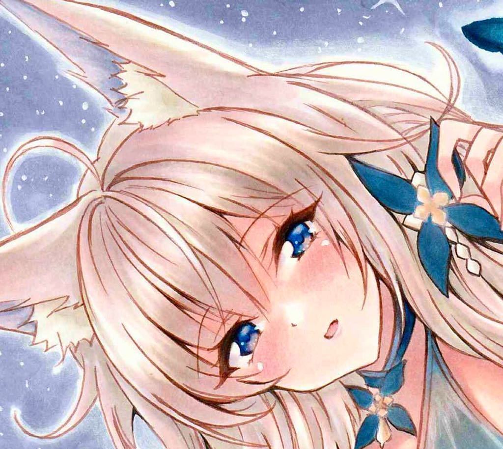 手描き オリジナル イラスト B5サイズ「女子高生 カラーVer①」