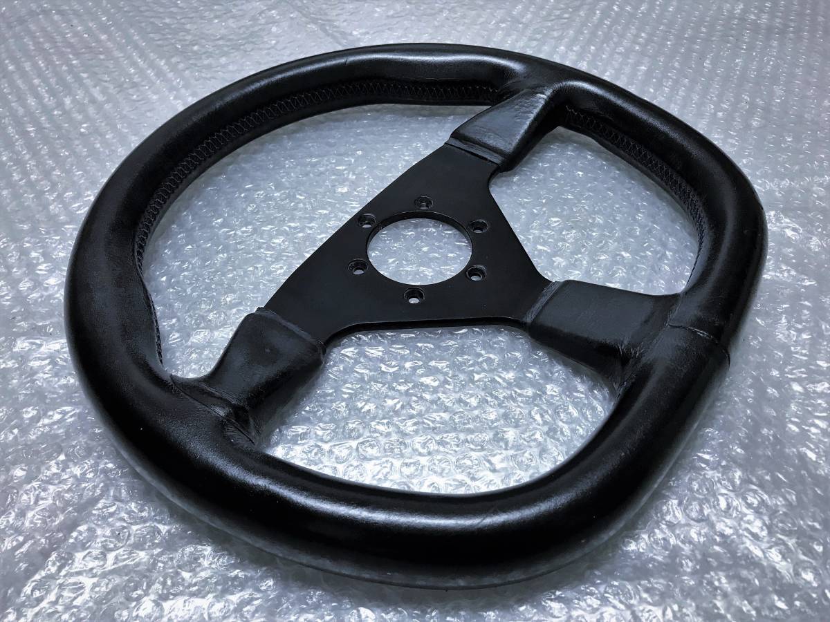 ブラックレーシング 当時物 希少 Black ステアリング 旧車 PCD114.3 