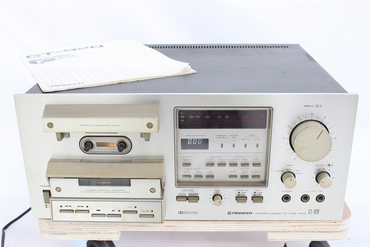 PIONEER パイオニア CT-800 カセットデッキ テープデッキ パイオニア PIONEER ステレオ カセットテープデッキ CT-710 B◇通電OK