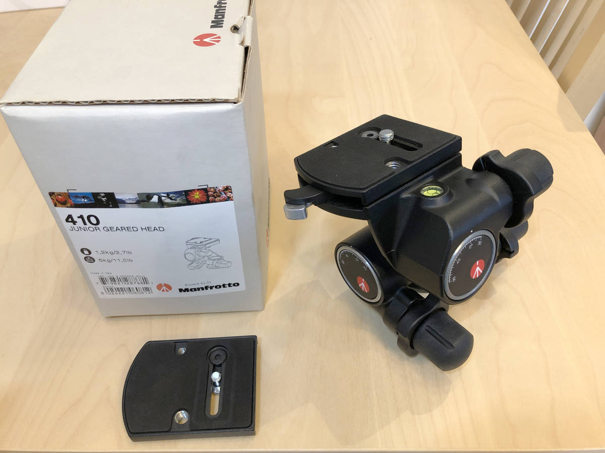 Manfrotto ギア付きジュニア雲台 0 マンフロット 雲台 | - 新品 