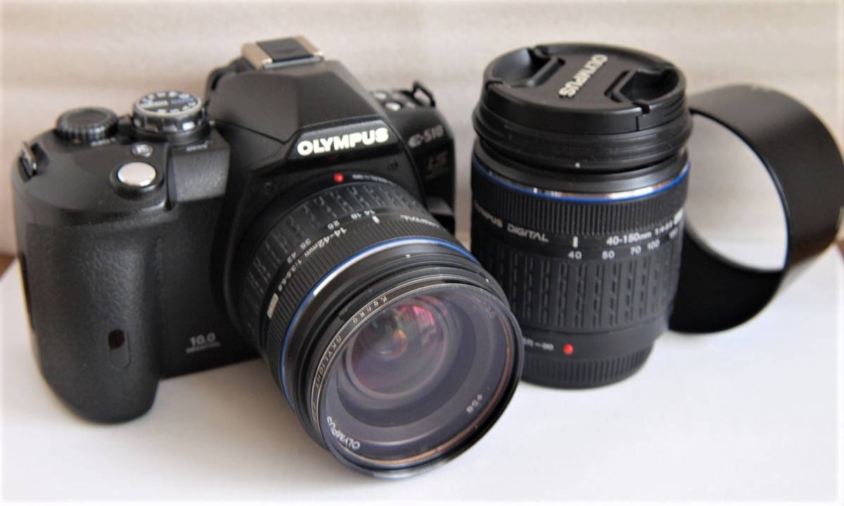 中古・完動美品】OLYMPUS(オリンパス)デジタル一眼 E-510 ダブルズーム 