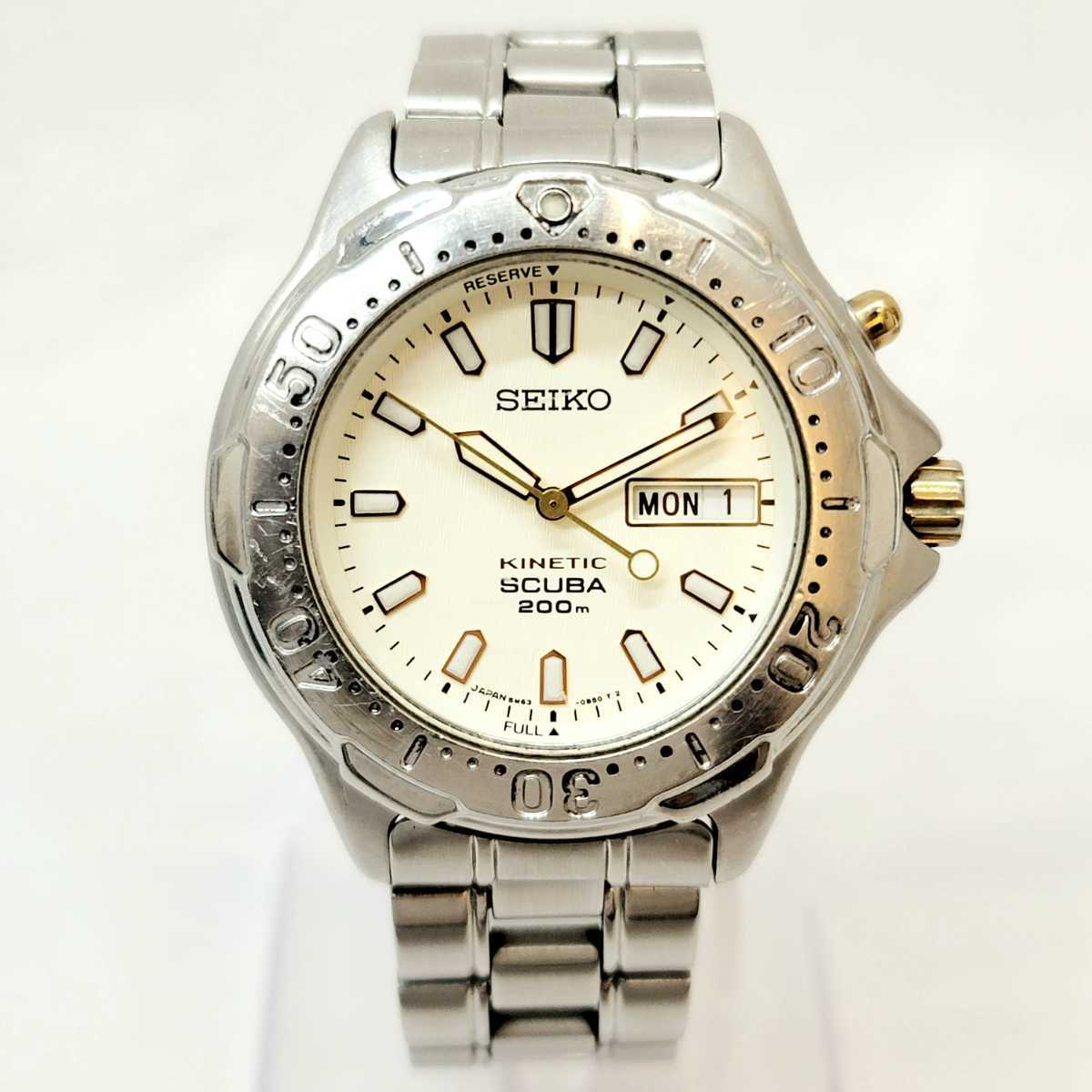 ◇1円スタート!!◇SEIKO セイコー KINETIC SCUBA キネティック 