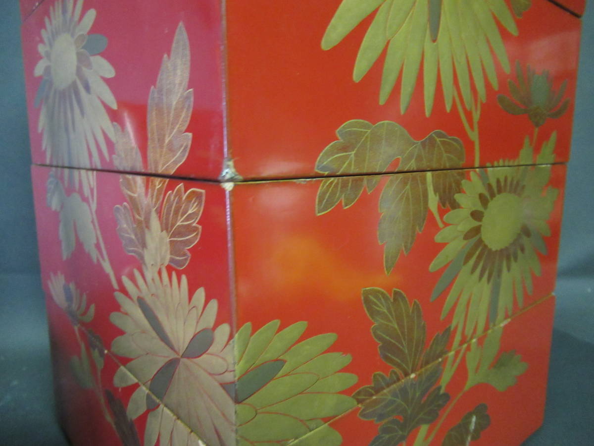重箱 輪島塗 工芸品 漆器 蒔絵 螺鈿 時代漆器宗清 五段重箱 二枚 沈金