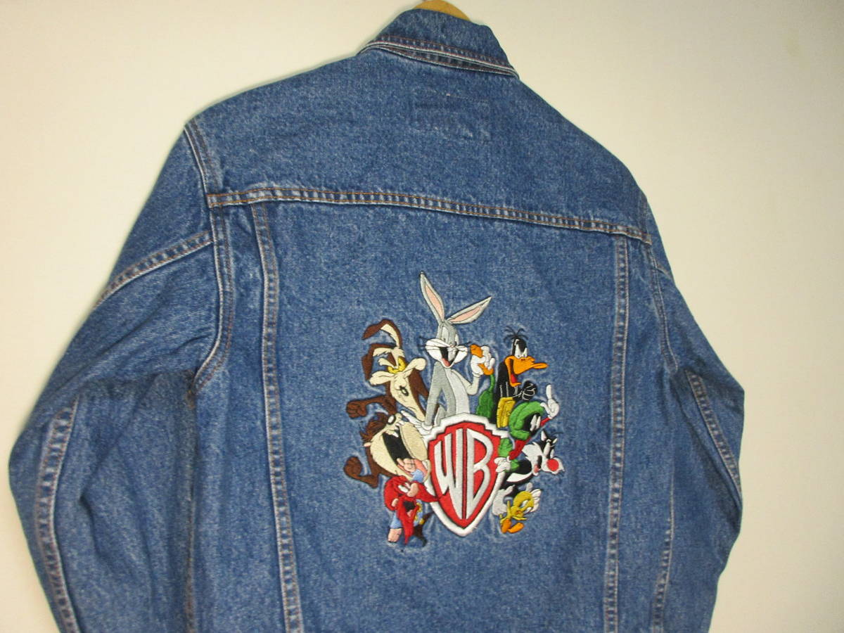 90s ルーニー・テューンズ バック刺繍 レディース デニムジャケット 